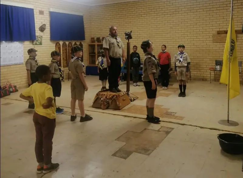 Cubs working on their Sportsman Interest Badges, photo 1