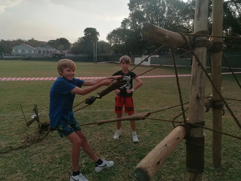 Our scouts build a suspension bridge for the Jeppe Highland Gathering, photo 5