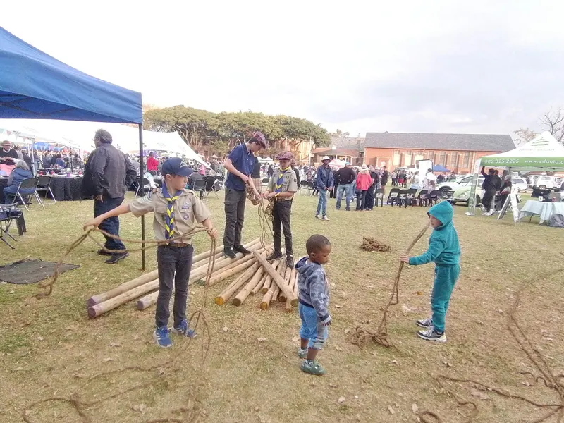 Our scouts build a suspension bridge for the Jeppe Highland Gathering, photo 29