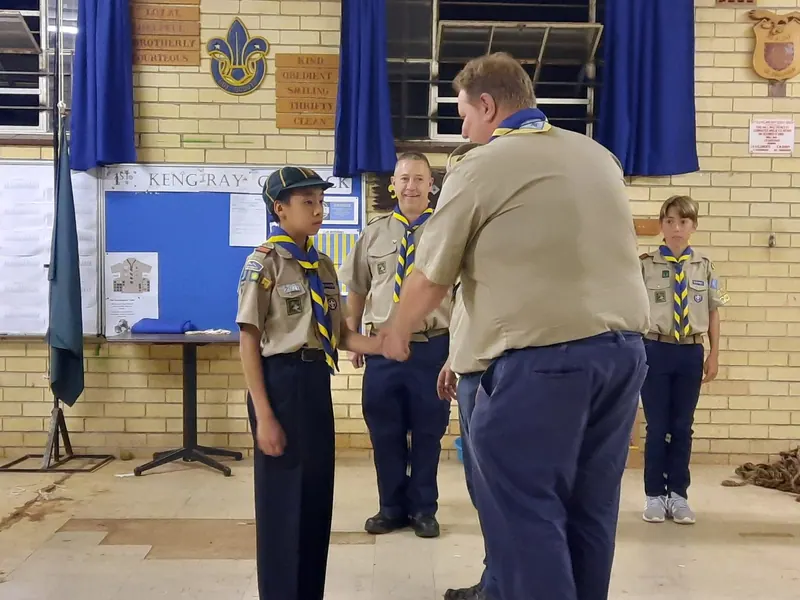 Welcome Joseph and Hannah Yen to the 1st Kengray scout troop, photo 1